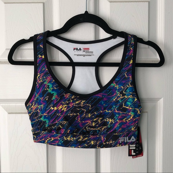 Fila Colorful Patterned Sports Bra - Picture 1 of 5